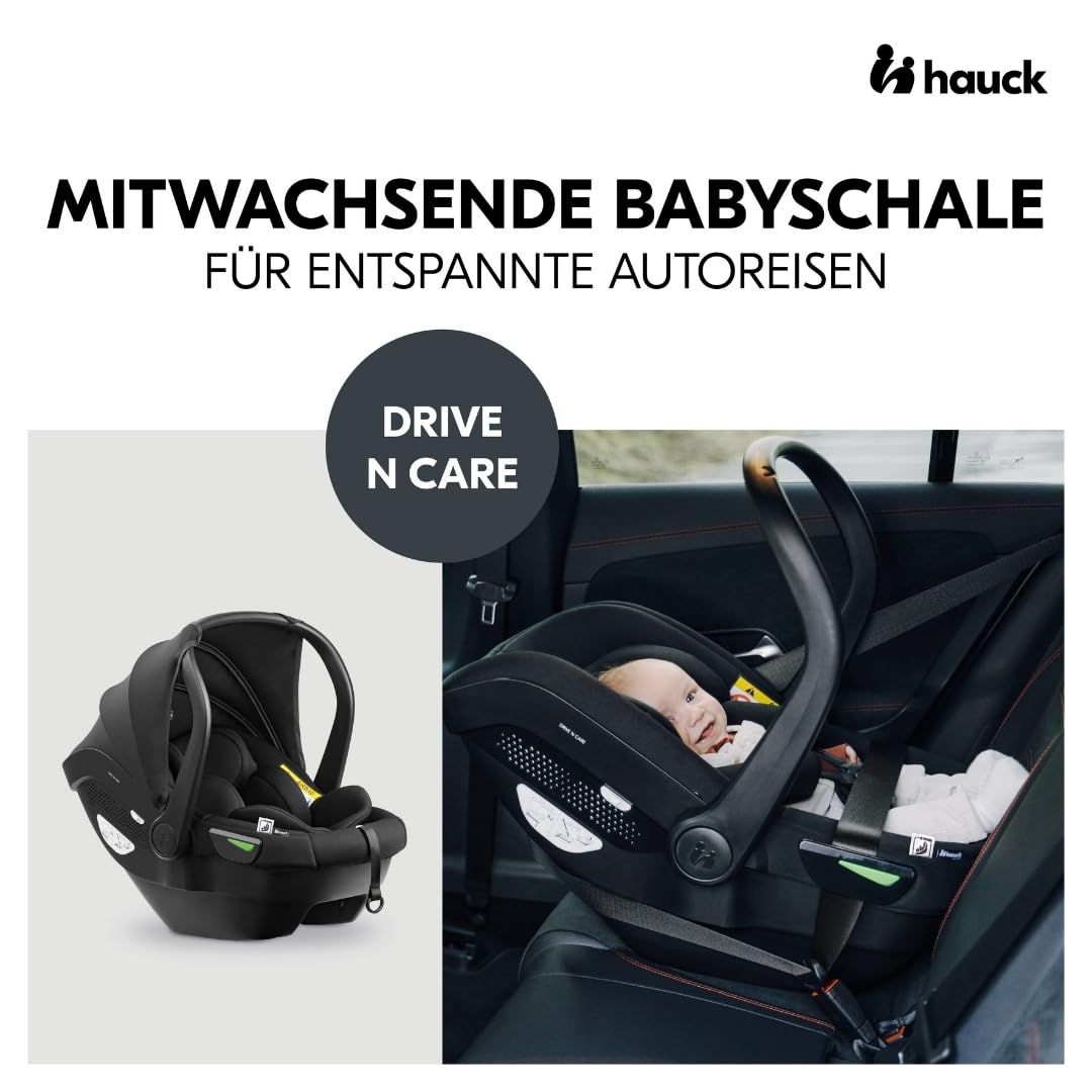 Hauck 3in1 Kinderwagen Set Move N Care mit Drive N Care Babyschale – Kombikinderwagen ab Geburt bis 22 kg mit Federung & wendbarer Sitzeinheit – Dark Grey