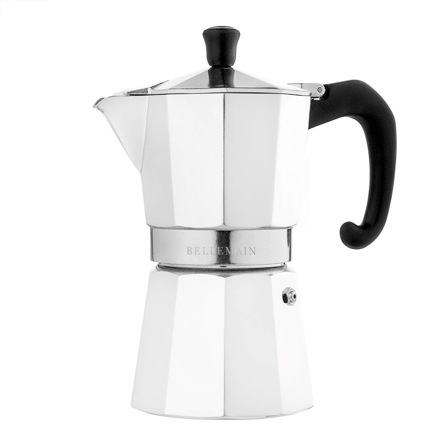 Cafetière à expresso 6 tasses blanche Bellemain pour plaque de cuisson