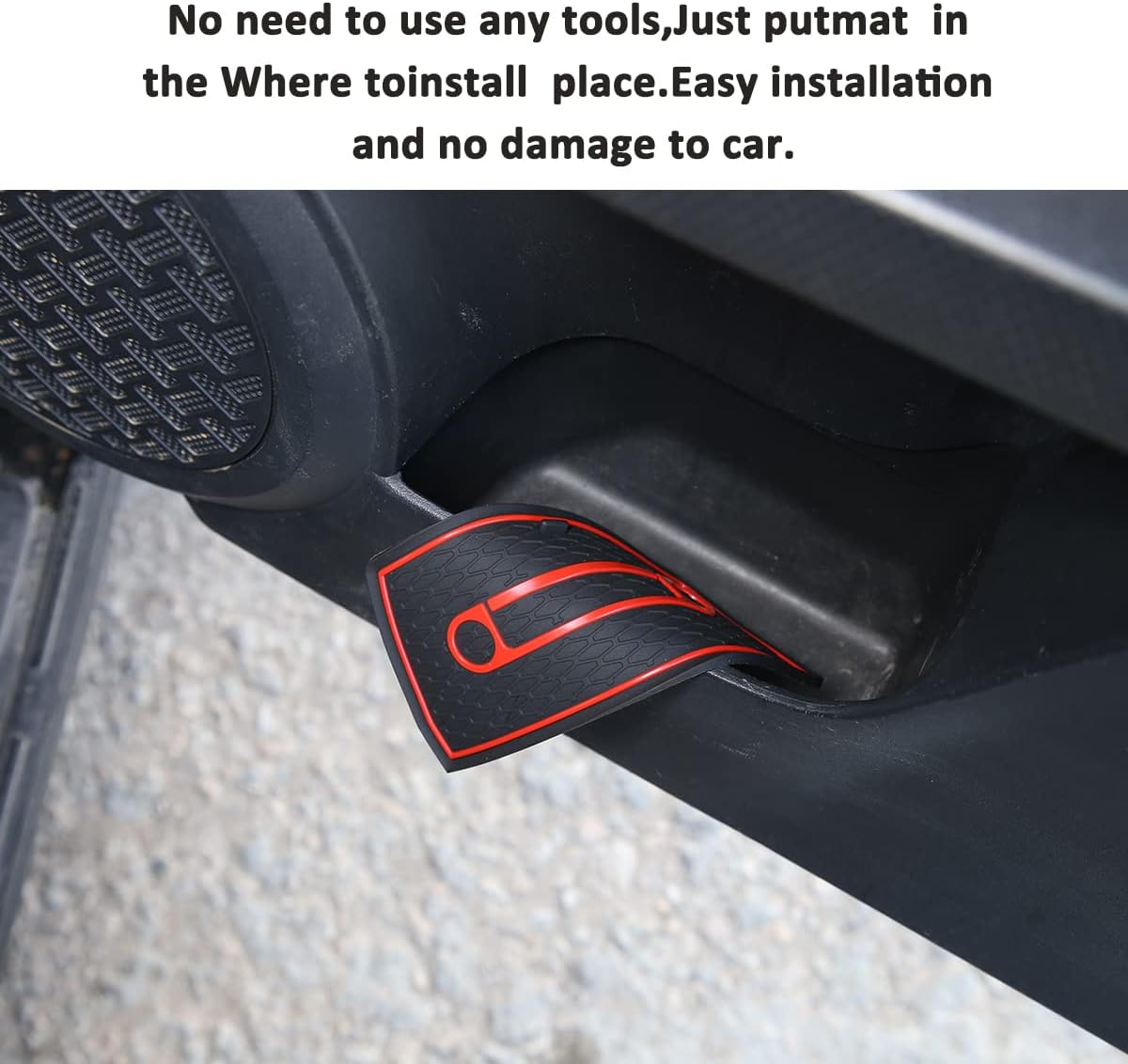 LLKUANG Interior Cup Holder Inserts, Center Console Liner Mats, for Toyota FJ Cruiser 2007-2021 Anti Slip Mat Door Slot Pad Cup Cushion Groove Mat 15-pc Set
