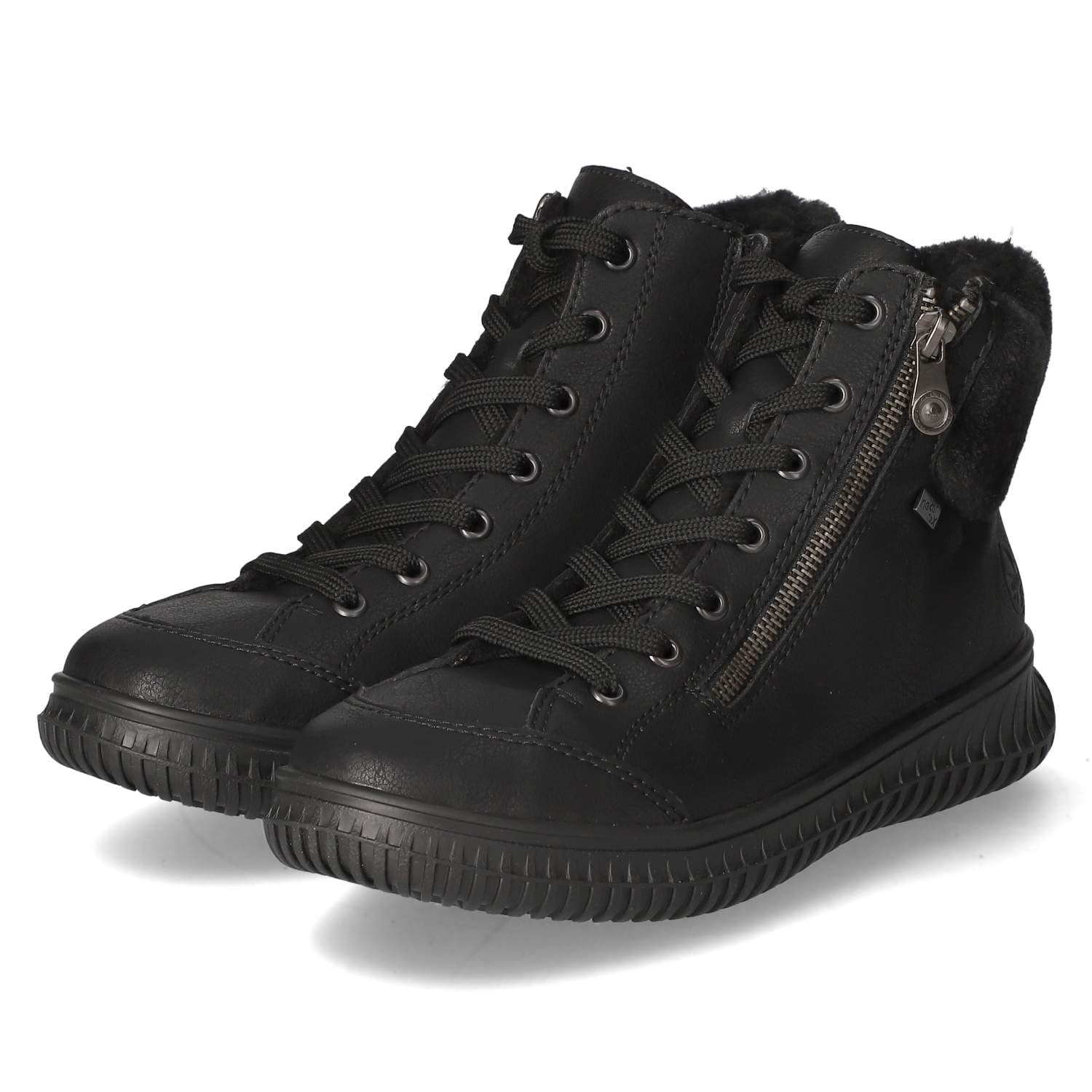 Rieker Damen Schnürstiefel in schwarz