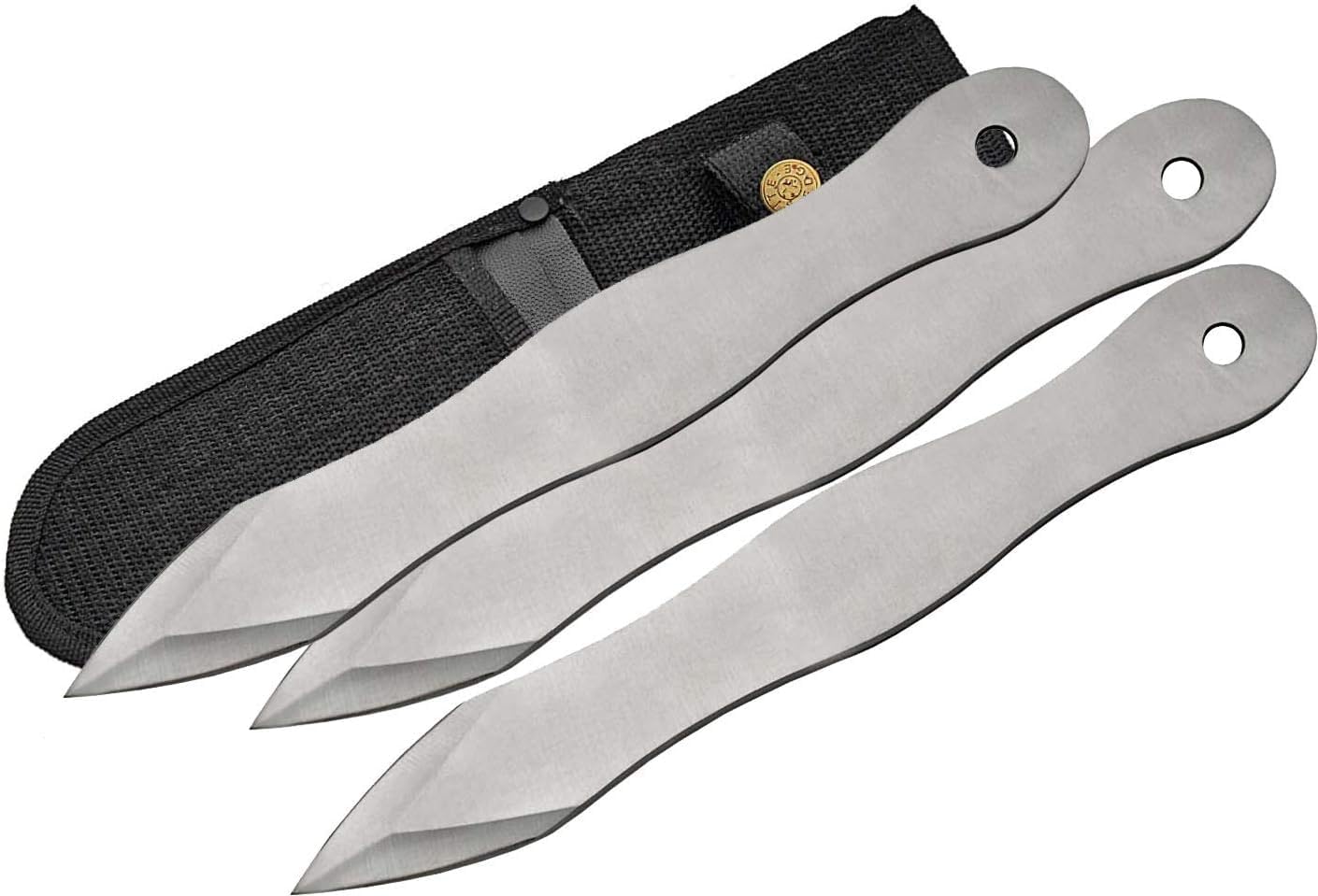 Szco Supplies 10" Stainless Steel 3-Piece Knife Set with Nylon Belt Sheath