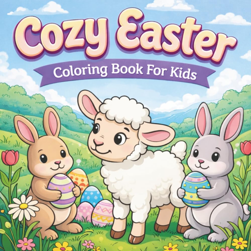 Cozy Easter Coloring Book for Kids: Bunnies, Chicks, Eggs & Spring Fun