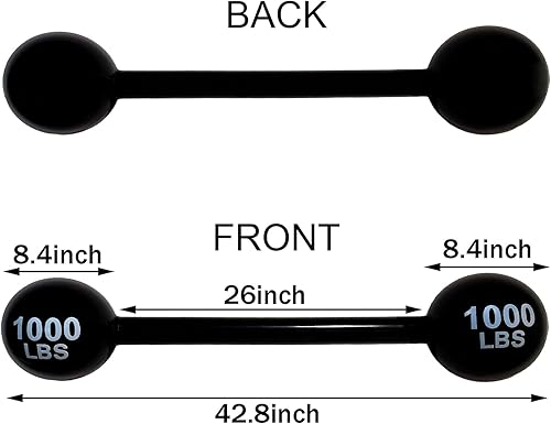 Miniatura 2 de Mancuerna inflable para cabina de fotos, negro, cloruro de polivinilo, mancuerna inflable, corte decorativo, fiestas y eventos