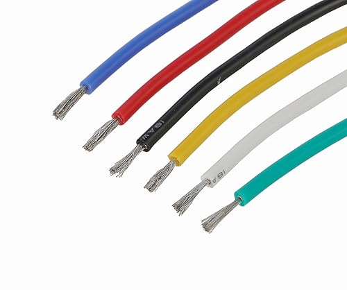 Miniatura 49 de Cable eléctrico de 3 conductores de calibre 18, cable de PVC trenzado de 33 pies, cable de cobre sin oxígeno para cable de alimentación, cable LED