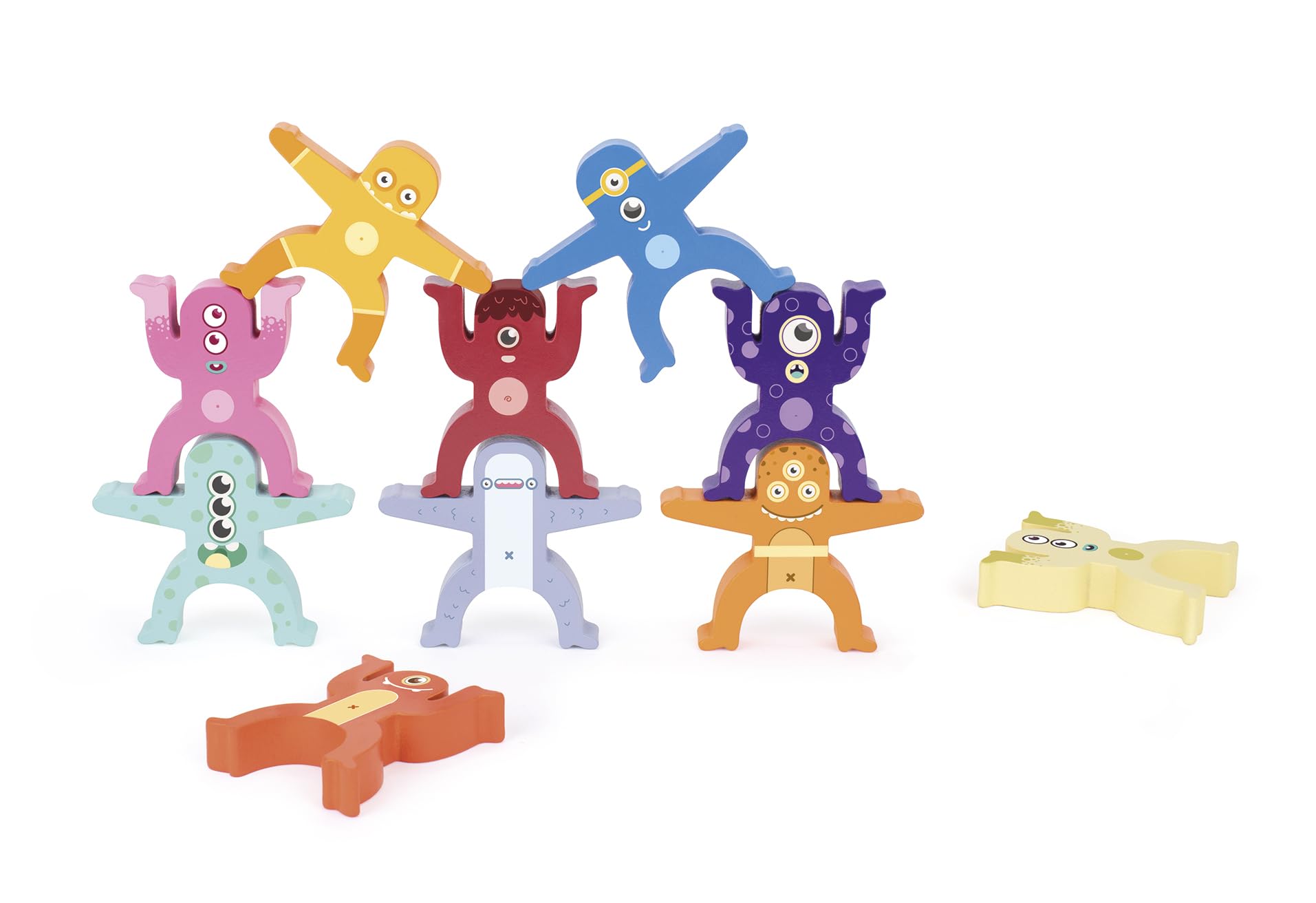 MILAN -S8428913 Educational Wooden Toy Figures Tower 'Aliens Tower', Multicoloured, From 36 Months (FACTIS, S.A. 660520)