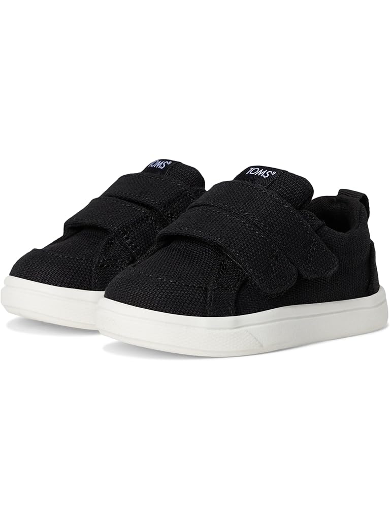 Black TOMS Cruz Double Strap (Toddler/Little Kid/Big Kid)