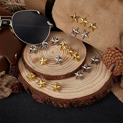 Image of SUPERFINDINGS Alloy Star Badge Lapel Pin Brooches Military Award Pins July Memorial Day Stars for Backpack Clothes