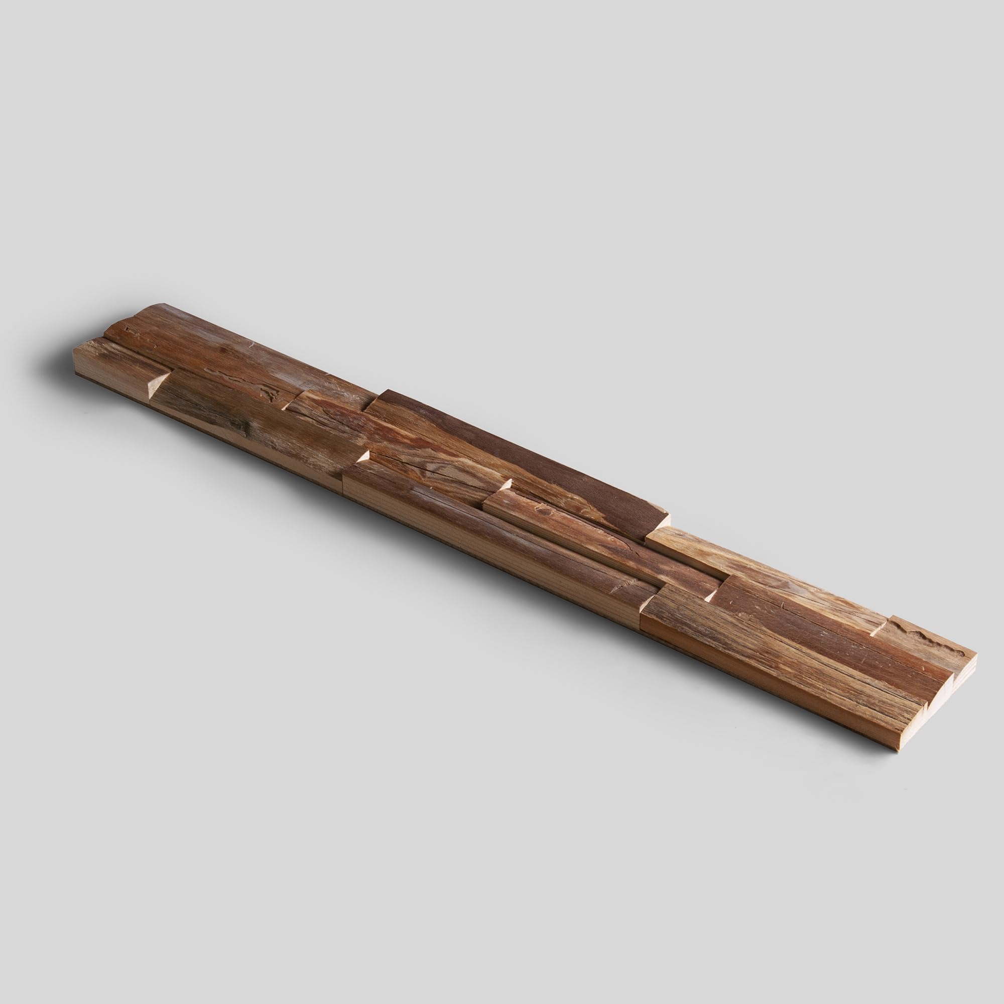Pannelli Murali In Legno Anticato 'Mask' - Rivestimento Parete Vintage, 1 M², Bianco Naturale