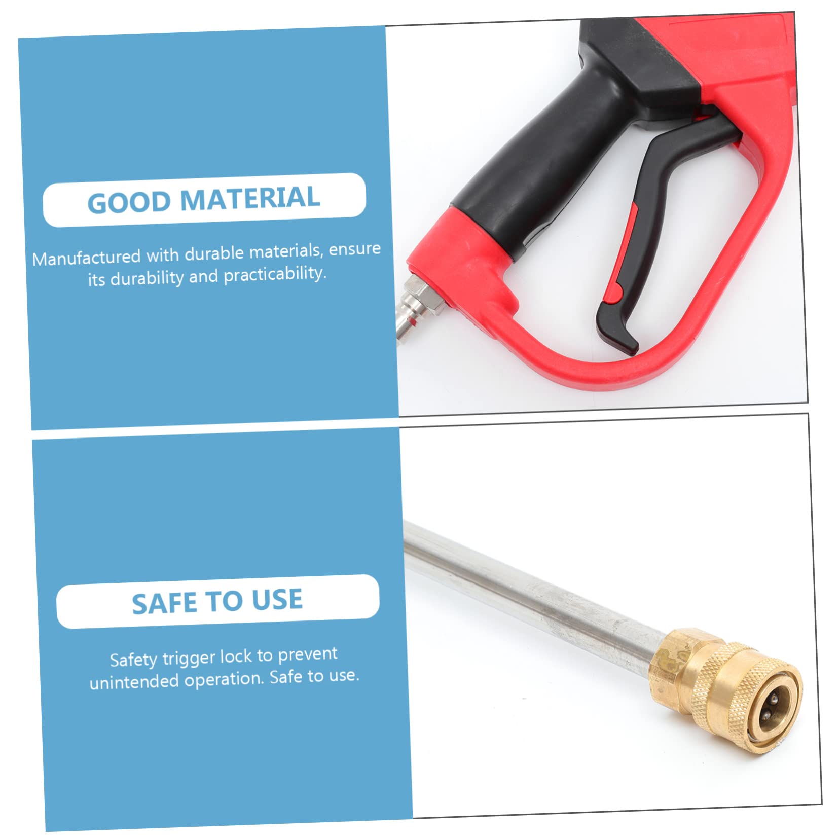 HANABASS Rociador de Limpieza de Alta Presión Varilla de Extensión para Hidrolavadora Herramienta de Hidrolavadora Duradera PSI Color Rojo