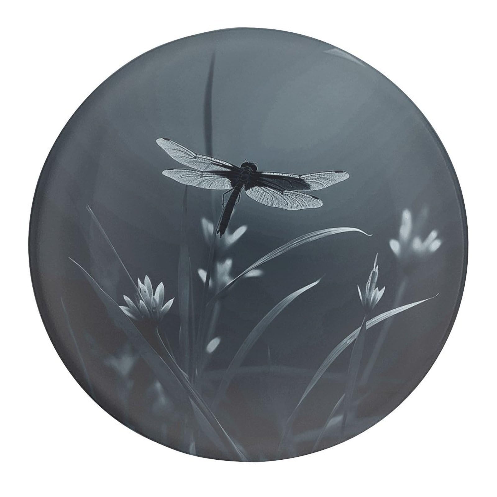 Fodpand Style Dragonfly Silhouette Glass Fridge Magnets,Refrigerator Magnets Strong Magnetic, Fridge Stickers Funny For Kitchen, Office Whiteboard, Cabinet And Dishwasher 2 Pcs