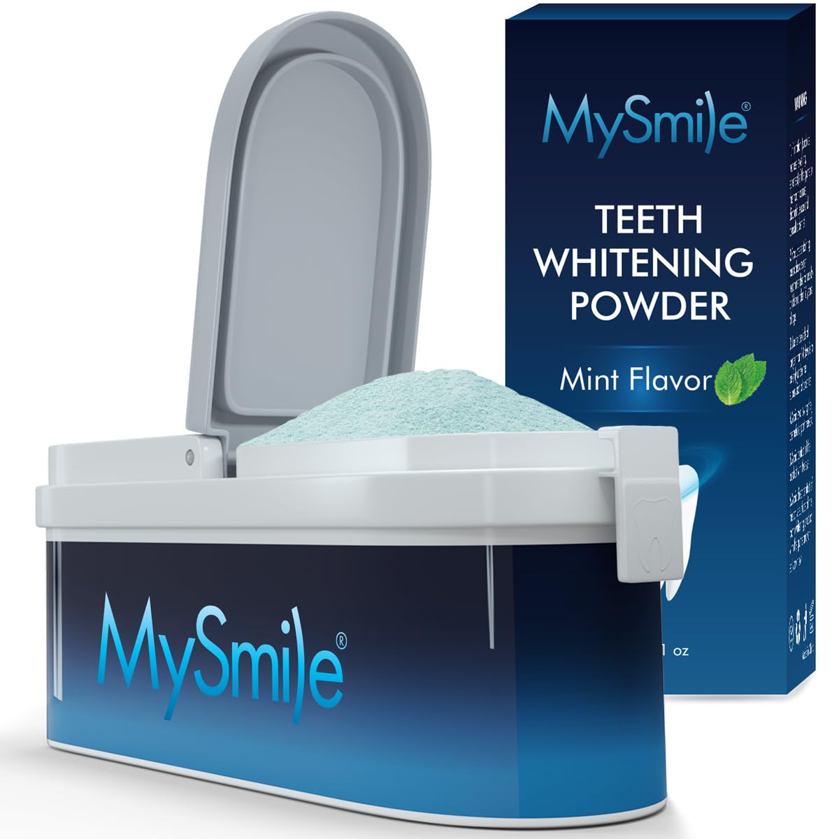 MySmile Natural Teeth Whitening Powder - Non Sensitive Formula - Removes Teeth Stains with No Mess - Freshens breath - 40g