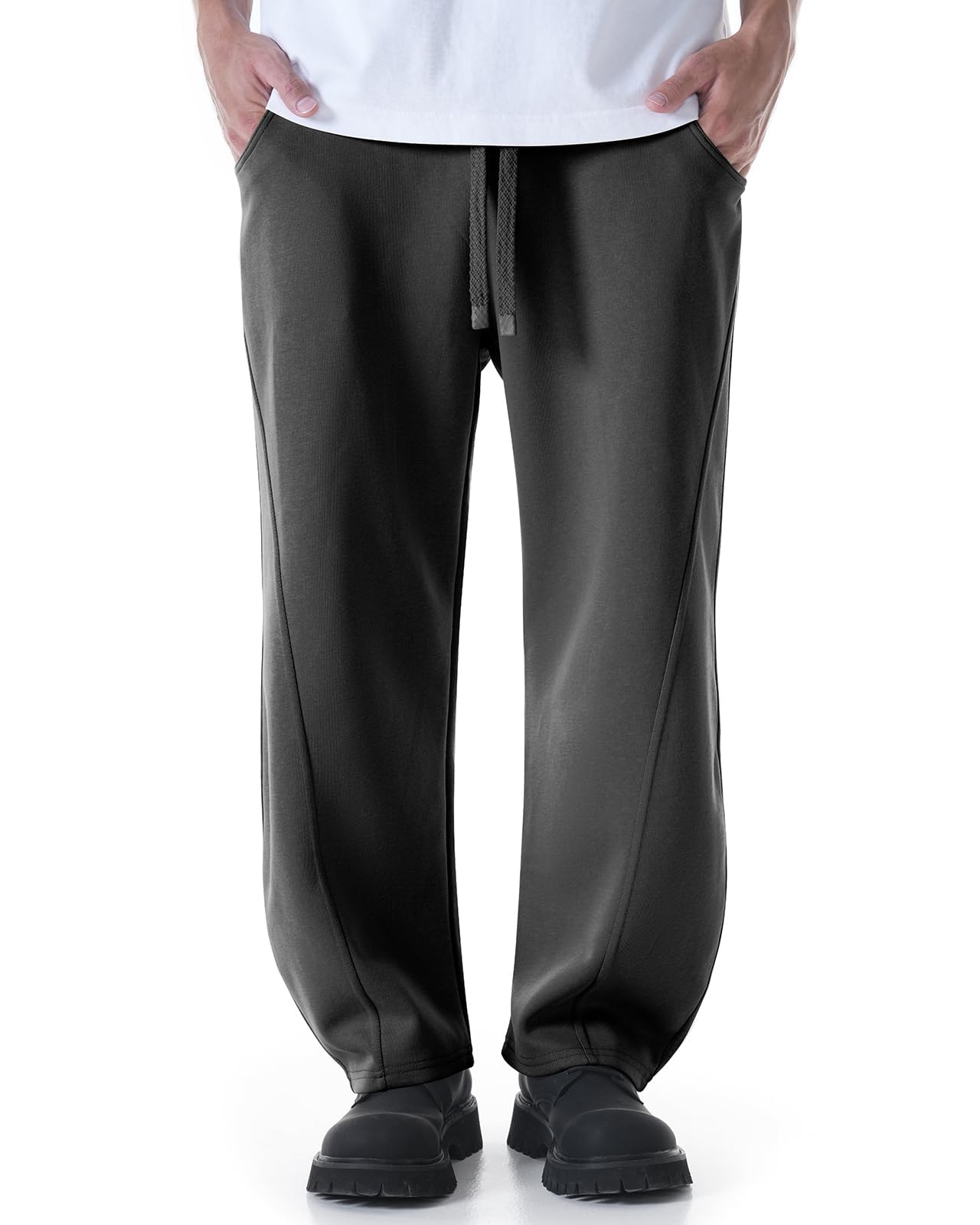 Men's Baggy Sweatpants Relaxed Fit Cotton Blend Lounge Pants