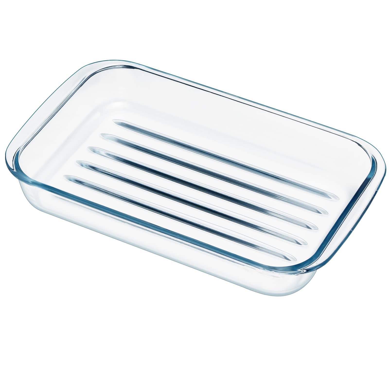 Glass Baking Pan for Oven Glass Baking Dish for Oven Glass Baking Dish Glass Pan for Cooking Glass Baking Dish Glass Bakeware Baking Glass Pan for Oven Rectangular Baking Dish, 1 Piece (2.0 Quart)