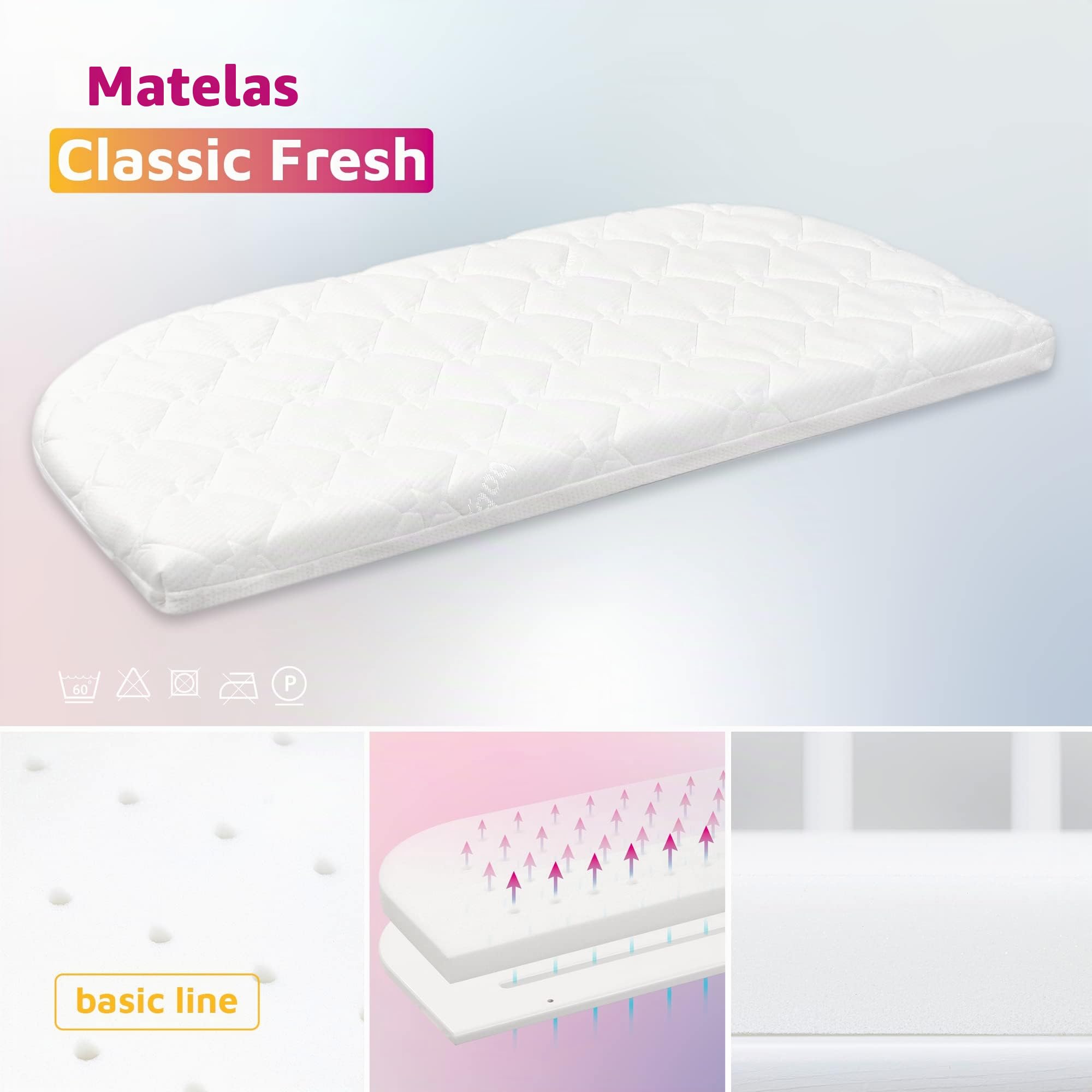 Matelas babybay Classic Fresh convient pour le modèle Original