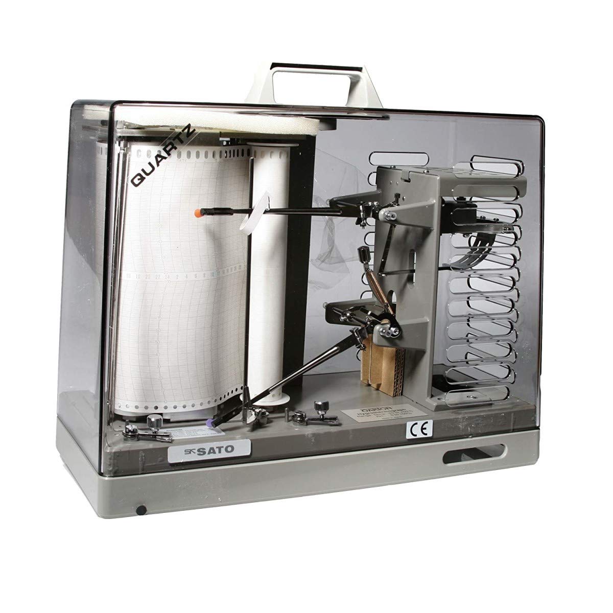 Oakton WD-37250-10 Acrylic 2 Speed Hygrothermograph, Spring Wound, 5.58