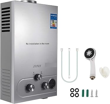 LPG 6L/8L/10L/12L/16L/18L Water Heater 36KW Instant Liquefied Petroleum Gas Water Heater Stainless Steel Boiler Kit Portable8L