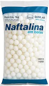 Naftalina Pura Em Bolas Antitraça 1kg - Sanilar