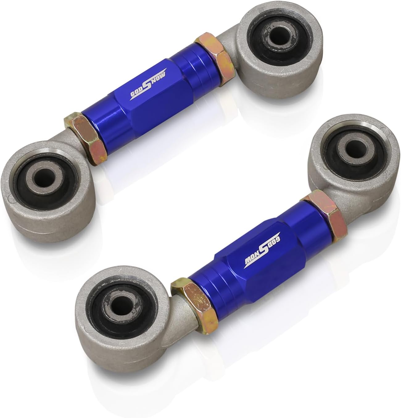 AJP Distributors Rear Adjustable Control Toe Arms Kit Suspension Left Right Pair Blue Compatible/Replacement For Civic Del Sol CRX Integra EF EG EK DC JDM 88 89 90 91 92 93 94 95 96 97 98 99 00 01