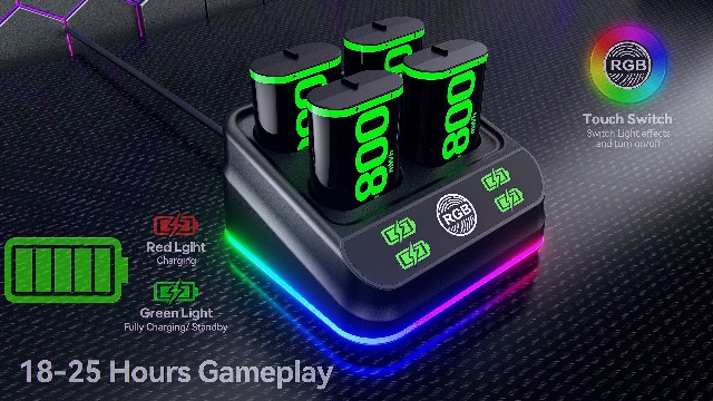 OIVO 4 x 4880mWh Xbox Controller Battery Pack for XBX One/X-box Series