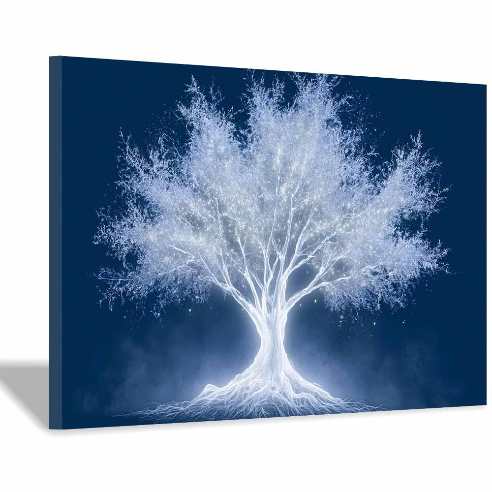 XENIOU Landscape Wall Art Ethereal Ices Tree canvas painting wall art, Living Room Bedroom Hallway Stairs Decoration.(Multicolor)-70x100cm Framed