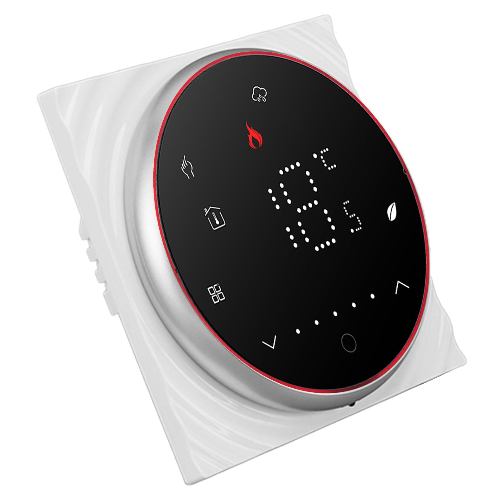 Termostato Inteligente Inalámbrico con Pantalla LED, Termostato Programable con Control de Alta Precisión para Calefacción Eléctrica Doméstica, CA de 95 a 240V (Negro)