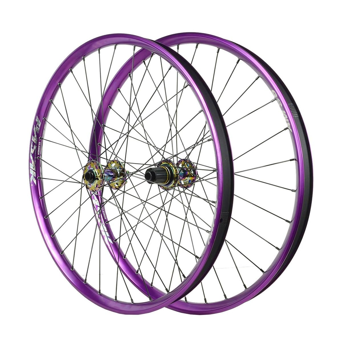 26"/27.5"/29" Set Di Ruote For Mountain Bike Freno A Disco 15*100/12*142mm | Perno Passante, Adatto A Pneumatici 1,75-2,8", For Cassette A 7-12 Velocità, 120 Scatti, HG Mozzo