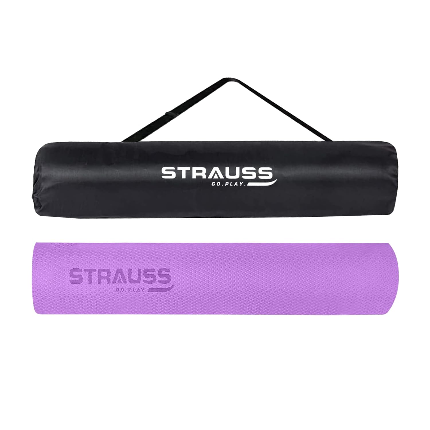 STRAUSS EVA Yoga Mat with Carry Bag | Non-Slip Exercise Mat for Home & Gym | Eco-Friendly, Lightweight & Durable Workout Mat | Ideal for Yoga, Pilates, Fitness | Ideal for Men & Women,6mm,(Purple) (B0B4JG48X5) Amazon Price History, Amazon Price Tracker