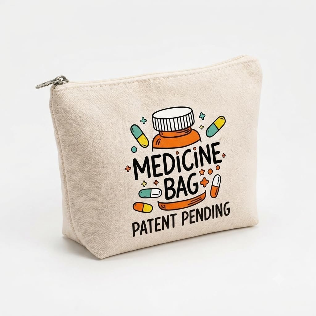 Nity Canvas Medicine Bag with Zipper | Portable Travel First Aid Pouch | Daily Pill & Medicine Organizer for Home, Office & Travel (1 Piece)-image-5