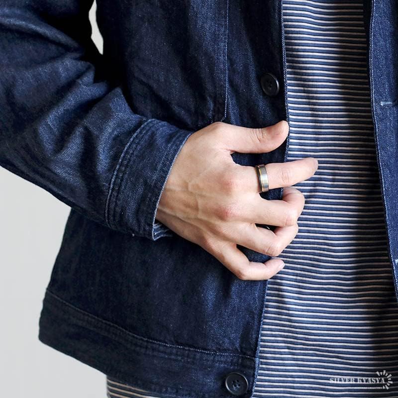 [silver KYASYA]タングステン つや消し マットリング メンズ リング 指輪 ゴールド シルバー ブラック 平打ちリング