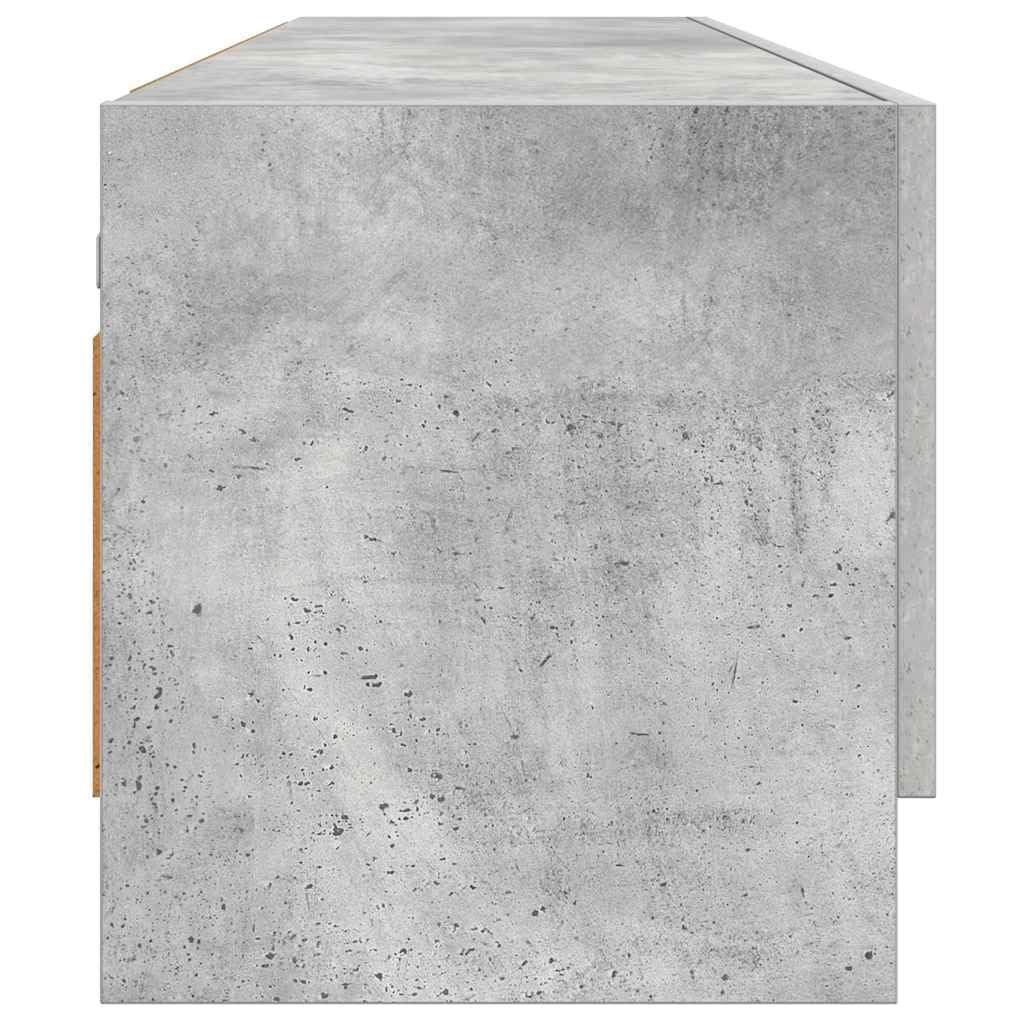 Kleiderschrank Betongrau 70x32,5x35cm Holzwerkstoff mit Kleiderstange, Stauraum, Fach, Regal, Tür, Wäscheschrank, Garderobe, ideal für Schlafzimmer, Flur, Kinderzimmer