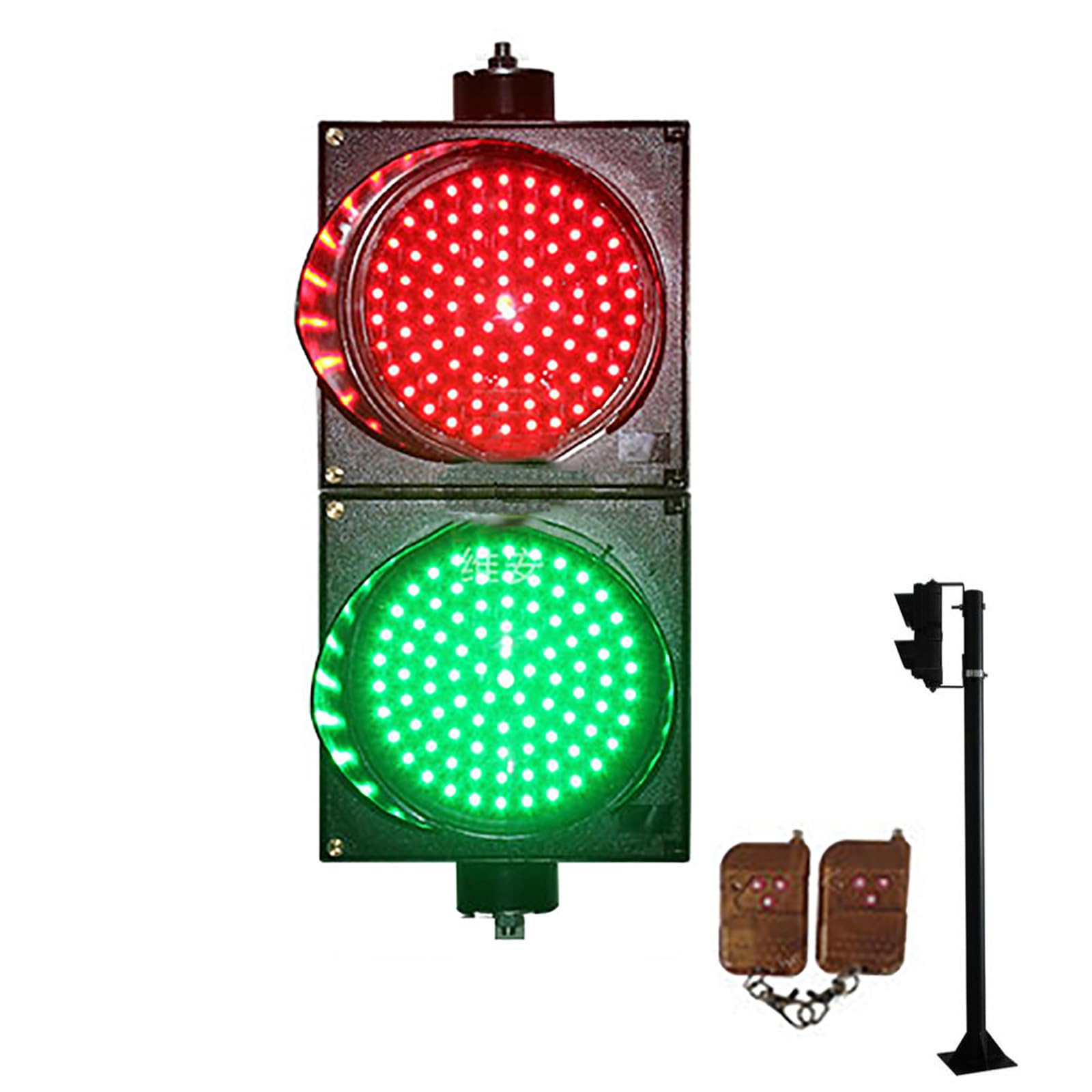 Feu De Signalisation LED Rouge Croix / Flèche Verte - IP68, 12V/24V, Pour Circulation, Usine, Chantier