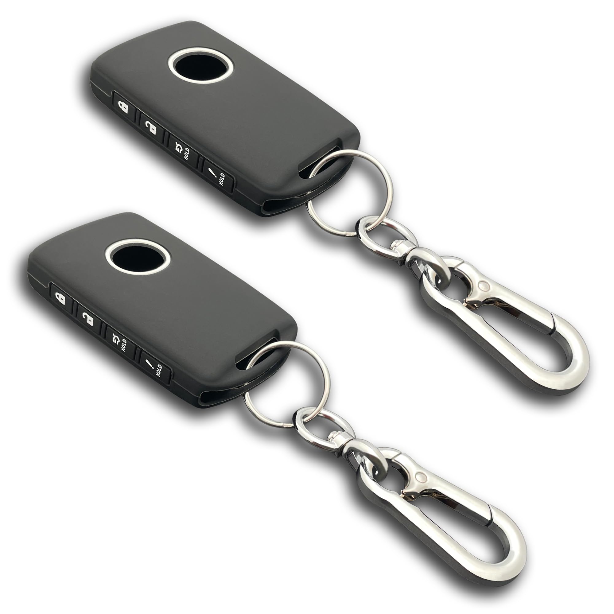 TANDRIVE Key Fob Cover Compatible with 2026 2025-2019 Mazda CX-5 CX-30 CX-50 CX70 CX90 3 6 CX-9 MX-5 Miata, Silicone, 4-Button, 2-Pack, Black
