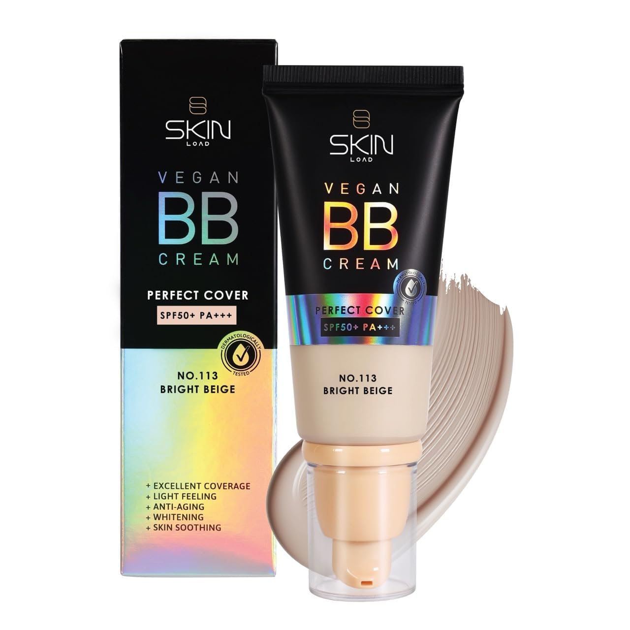 #113 Bright Beige Skin Load Vegan BB Cream Perfect Cover SPF50+ PA+++ - 55 ml