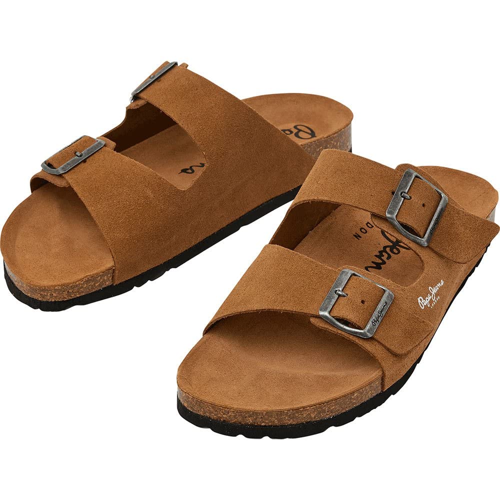 Pepe Jeans Men BIO M SUEDE 23 Sandals Dark stone 9