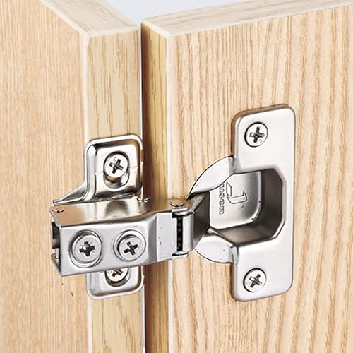 Miniatura 8 de Paquete de 20 bisagras de cierre suave superpuestas de 12 pulgada para gabinete con tornillos y regalo misterioso (tres adornos pequeños, elefante),