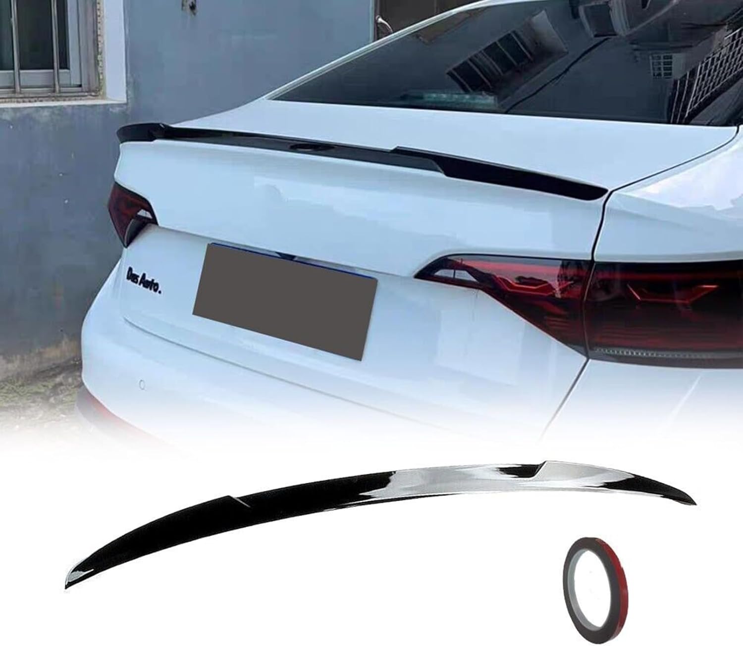 MUTUSAISI Gloss Black Rear Trunk Lip Spoiler for VW Jetta MK7/GLI 2019-2024 - Durable ABS Wing, Easy Tape Install