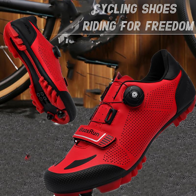 Men's & Women's MTB Cycling Shoes, Breathable Flat Pedal or Clipless Bike Shoes for Roac& Mountain Riding2
