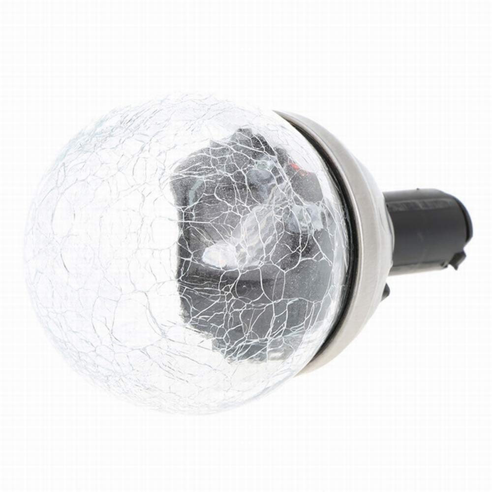 Eaxus Zestaw 10 lamp solarnych LED ze stali nierdzewnej w kształcie kuli ze światłem crackle, lampa solarna, dekoracyjna lampa ogrodowa, zmiana koloru
