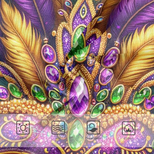 Toddler Panties, Beautiful Mardi Gras Mask Girls Cotton Underwear, 2–8 Years3