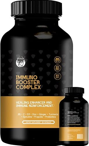 Fortalece tu sistema inmunológico y protege tu salud con10 en 1, combinación de vitaminas C, D3, B6, zinc, equinácea, jengibre, cúrcuma, espirulina,