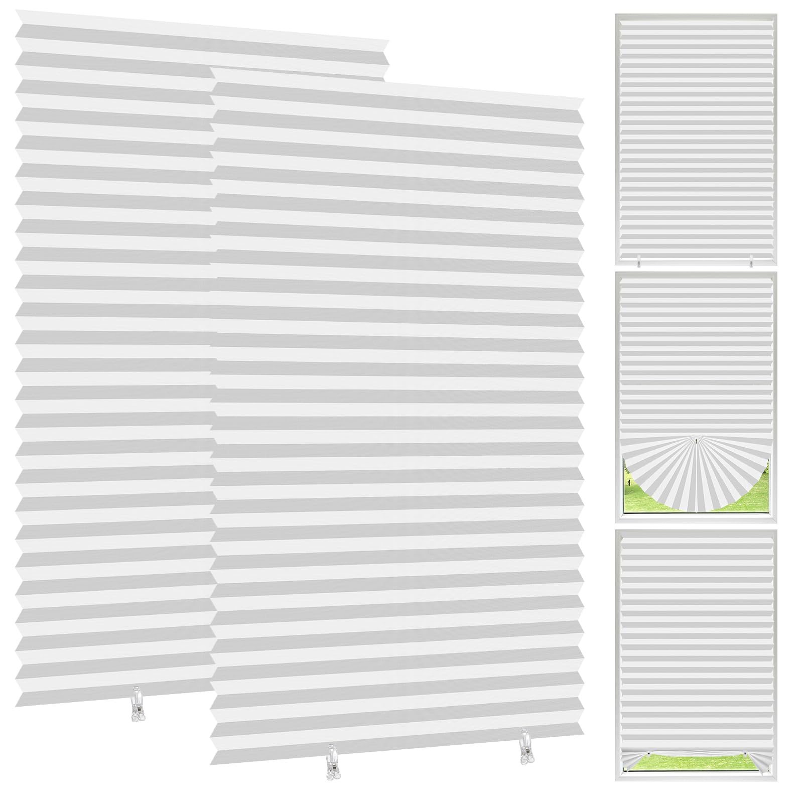 Leikedun 2 Pack Temporary Blackout Blinds No Drill Stick On, 71×35.4 Inch