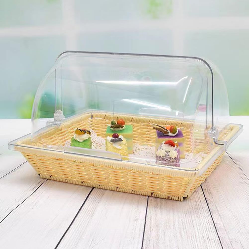 Amazon.co.jp: GiDoKe ブレッドバスケット 透明カバー付き 洗える パン