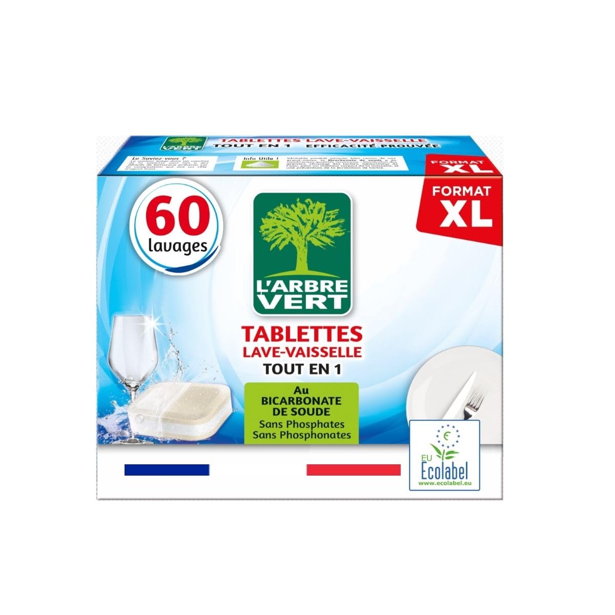 L'arbre vert Tablettes Lave-Vaisselle Hydrosolubles tout en 1 60 Doses Nouveau