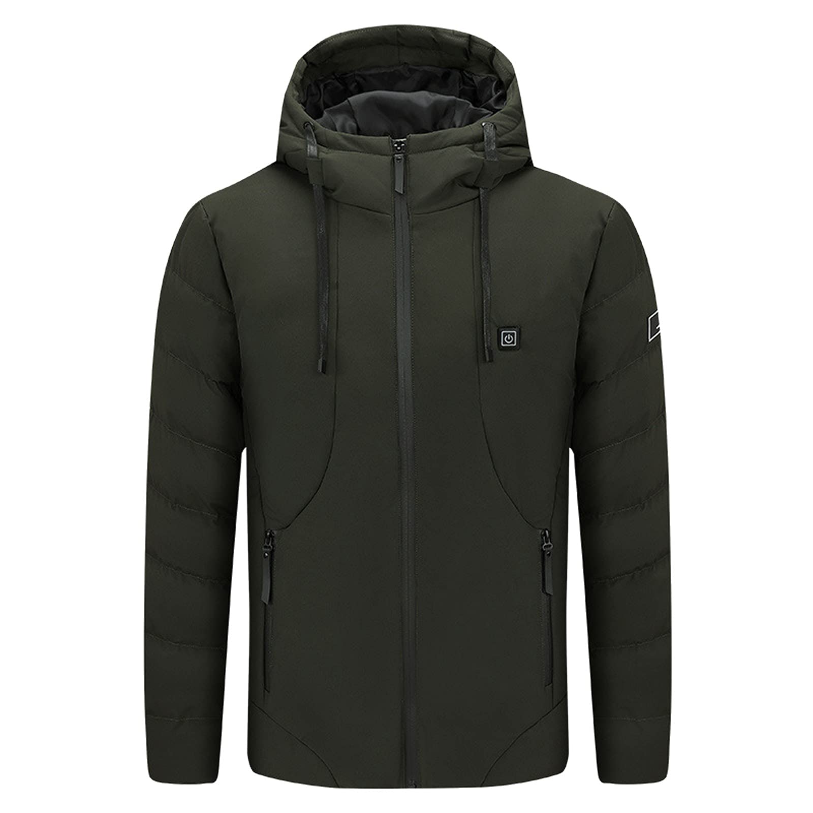 Piumino in pile trapuntato con cappuccio da uomo giacca militare parka mezza stagione inverno caldo spesso maglioni leggero giacca cappotto parka giacca con zip