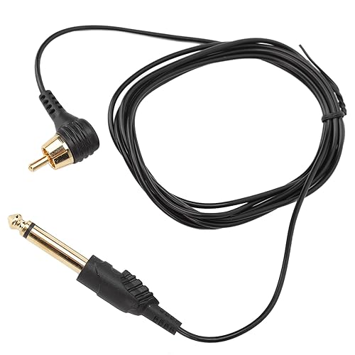 Cable de clip de tatuaje RCA de 6.6 pies, cable de clip de tatuaje TPE para máquina de tatuaje, cable de alimentación para máquina de tatuaje, kit