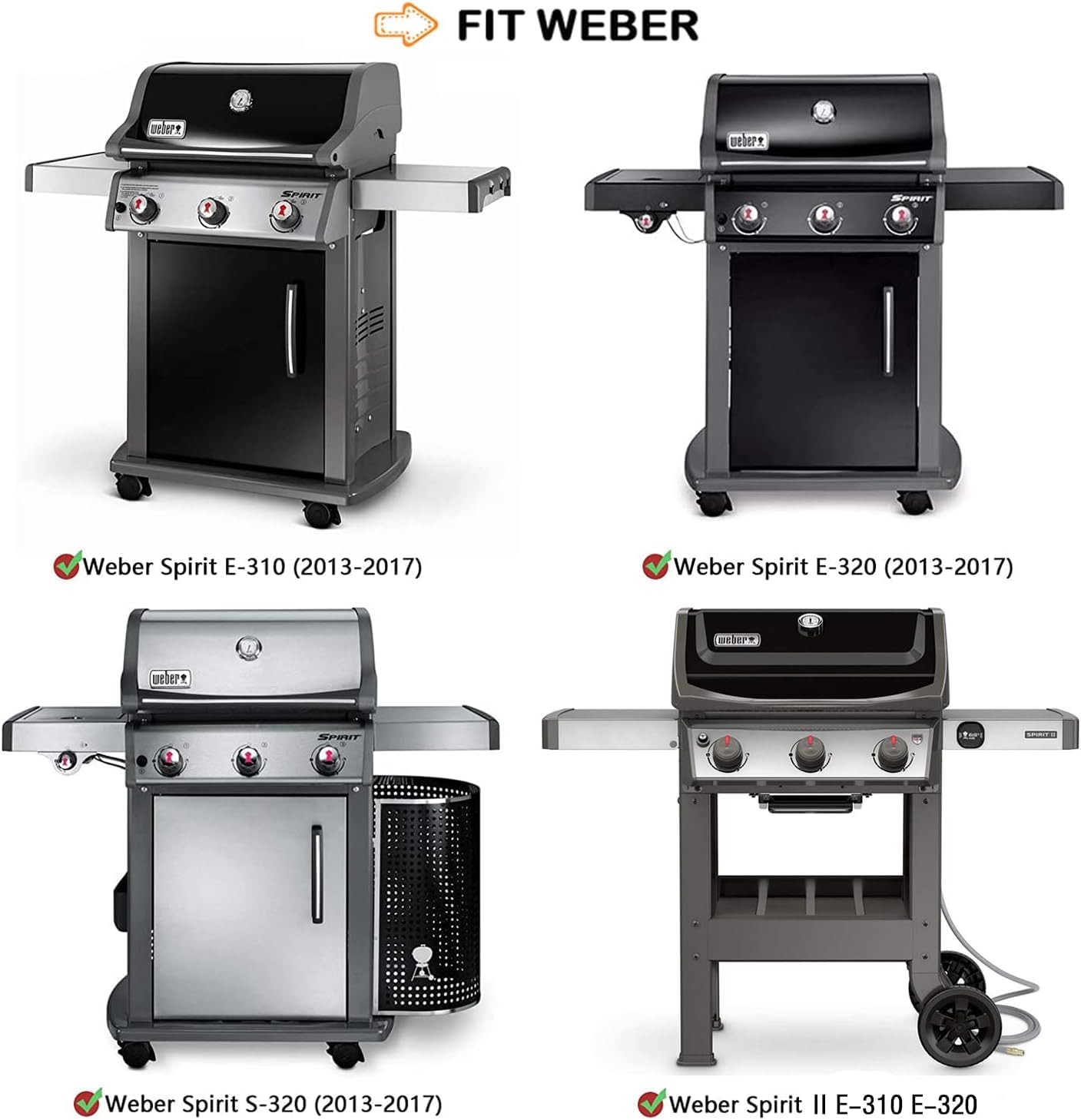 Barre Flavorizer In Acciaio Inox Per Weber Spirit 300 Serie - Ricambio 7636 - Foto 10