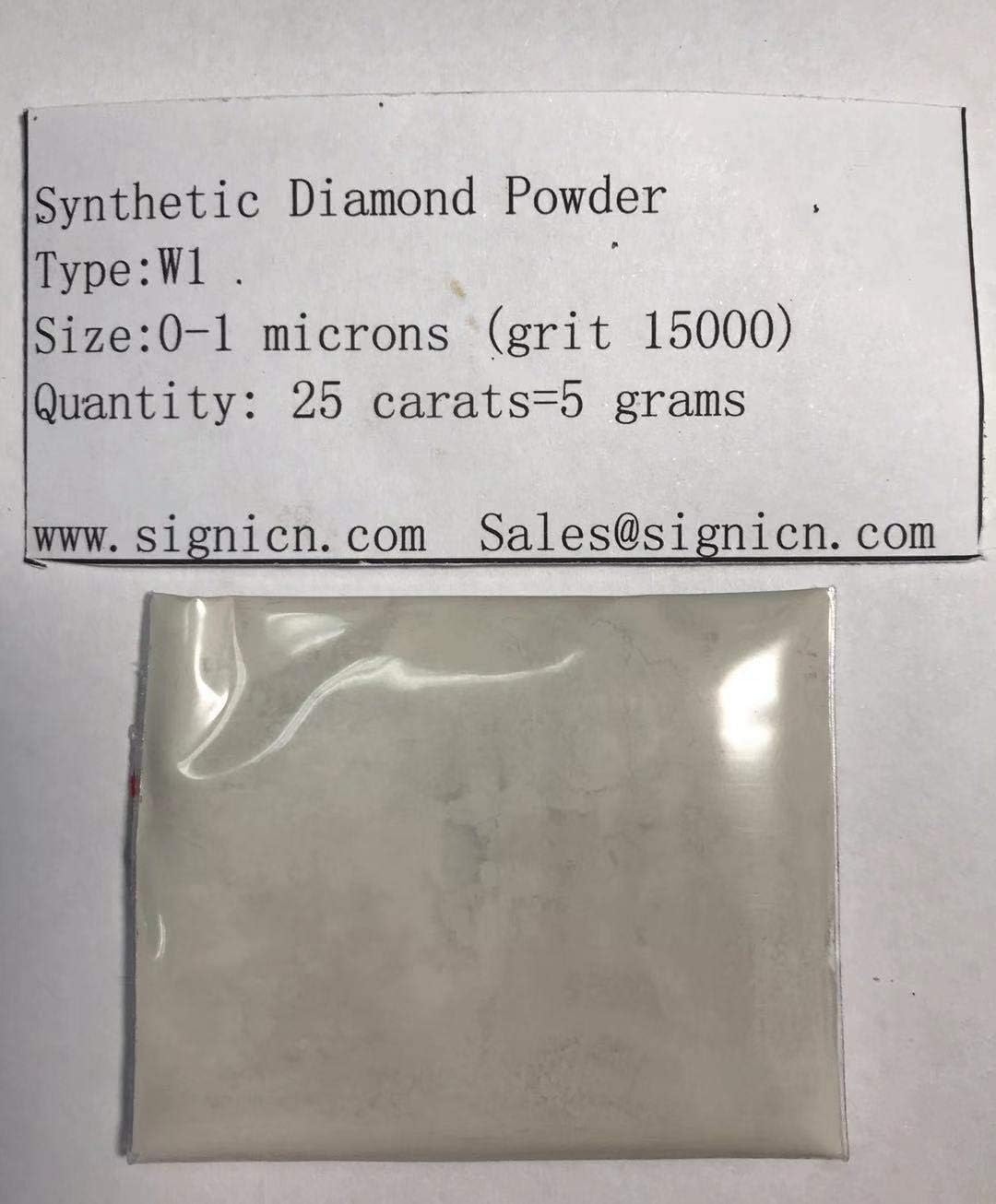 0-1 Micron 15000 grit Diamond Powder 25Carat=5gram (W1)