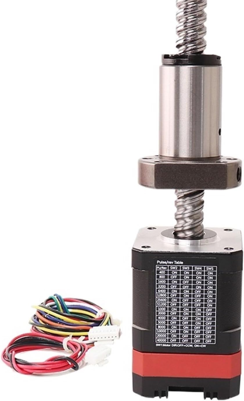 1 Pcs ESS42-P1X- SFU1210 48mm 1.8A Ball Screw Motor Drive Combined Motor 12V 17 Servo Motor 4-Wire Closed Huan Integrated Motor(ESS42-P1X-1210-L300)