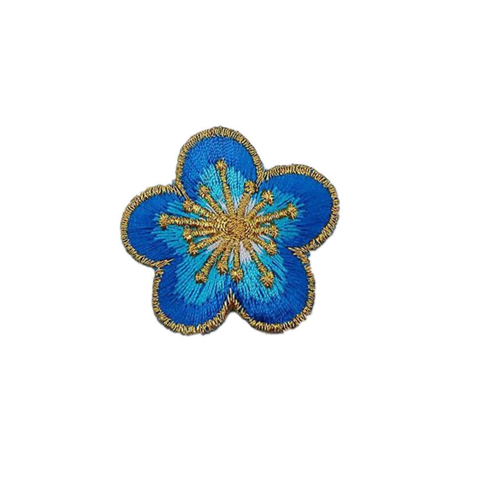 Kleiderapplikationen, Gestickte Blumen-Stoffflicken, 6 Stück(Multi)