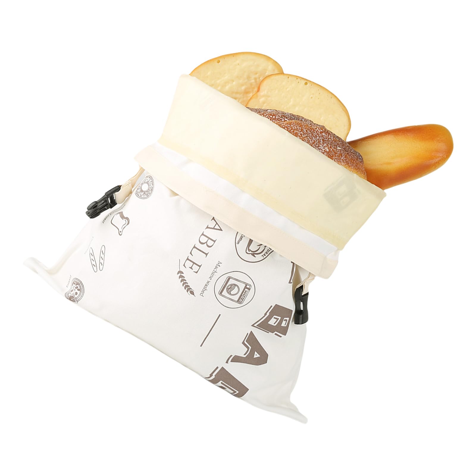 Washable Cotton Sandwich Carriers With Food Grade Wax Interior Compartment And Adjustable Drawstring Closure